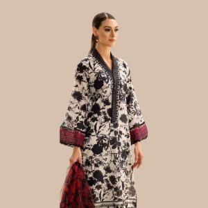 Digital Printe 3 Piece Khaddar with Patches ( Unstitched )