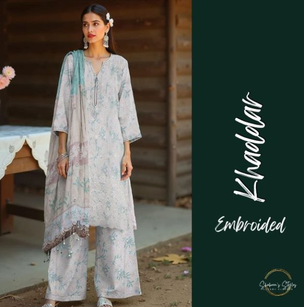 Unstitched Embroided Khaddar