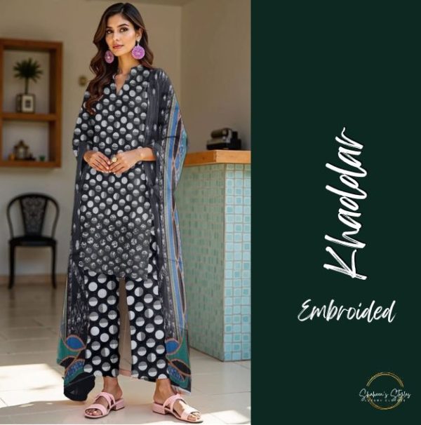 St-02 Unstitched Embroided Khaddar