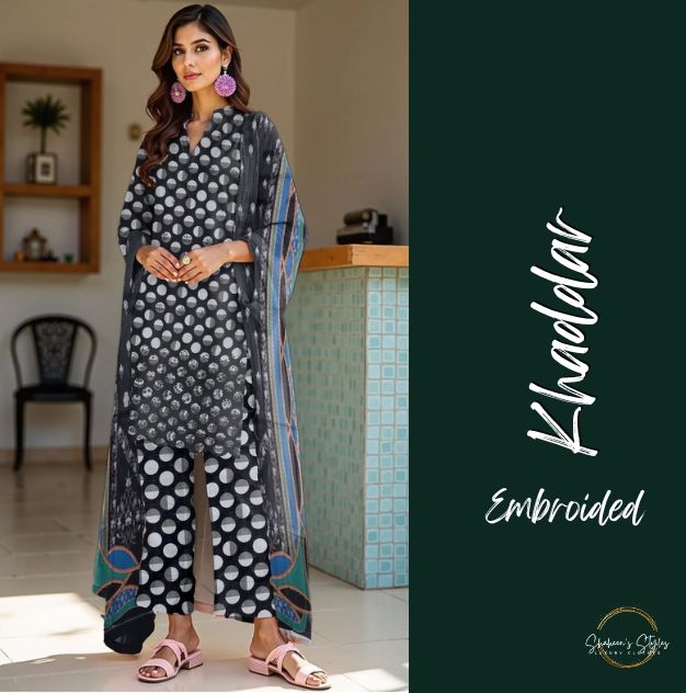St-02 Unstitched Embroided Khaddar