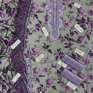 St-02 Digital Print Dhanak 3 Piece ( Unstitched ) - Image 2