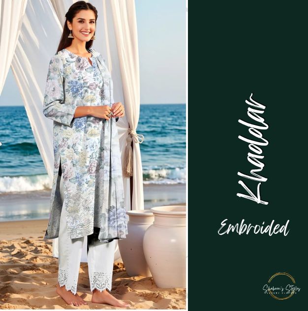 St-03 Unstitched Embroided Khaddar