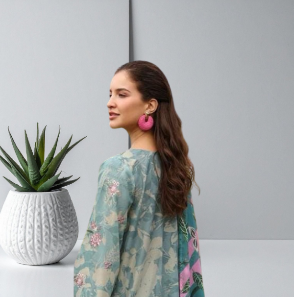 St-07 Digital Print Khaddar 3 Piece Unstitched - Image 2