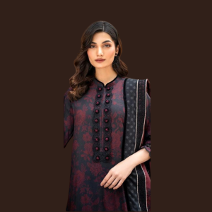 St-02 Digital Print Dhanak 3 Piece Unstitched - Image 2