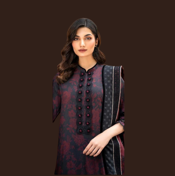 St-02 Digital Print Dhanak 3 Piece Unstitched - Image 2