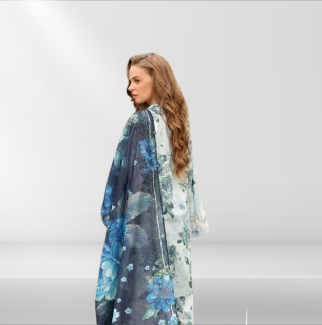 Digital Print Khaddar Unstitched 3 Piece