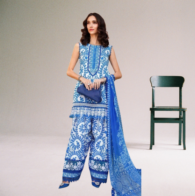 St-04 Digital Print Khaddar 3 Piece Unstitched - Image 1