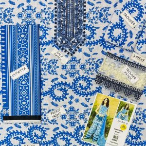 St-04 Digital Print Khaddar 3 Piece Unstitched - Image 3