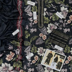 St-03 Digital Print Khaddar 3 Piece Unstitched - Image 3