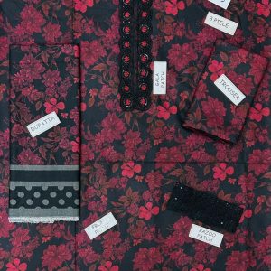 St-02 Digital Print Dhanak 3 Piece Unstitched - Image 3