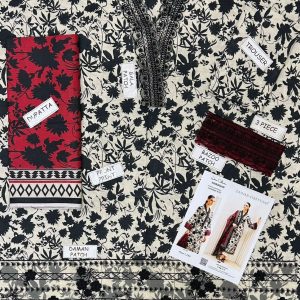 Digital Printe 3 Piece Khaddar with Patches ( Unstitched )