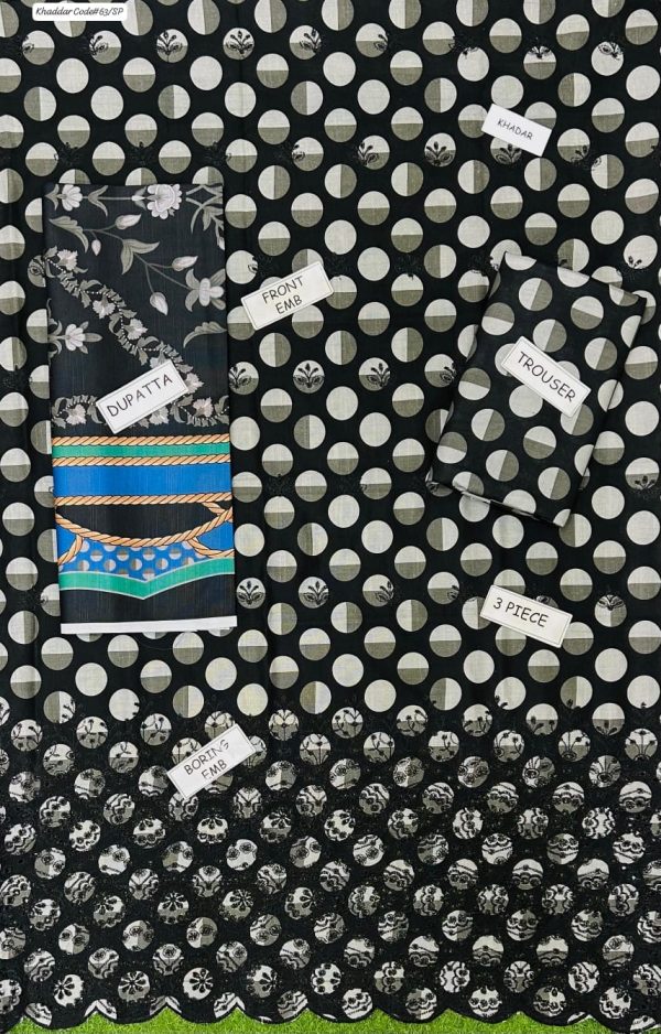 St-02 Unstitched 3 Piece Embroided Khaddar - Image 2