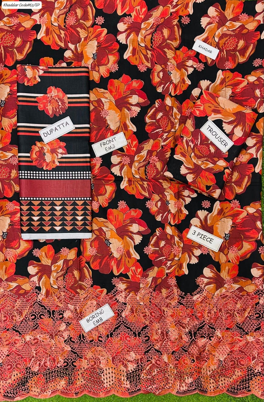 St-07 Unstitched 3 Piece Embroided Khaddar - Image 2