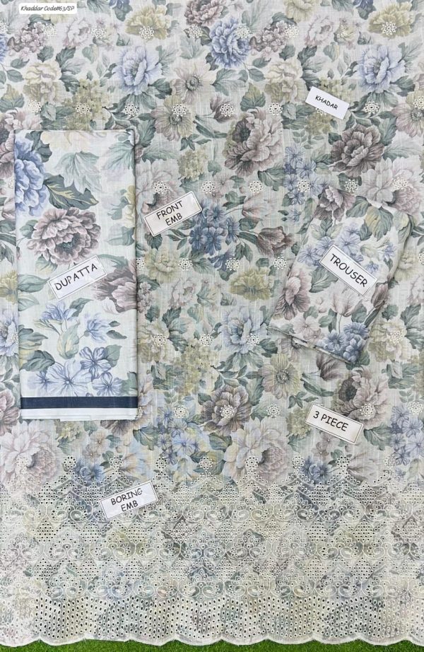 St-05 Unstitched 3 Piece Embroided Khaddar - Image 2