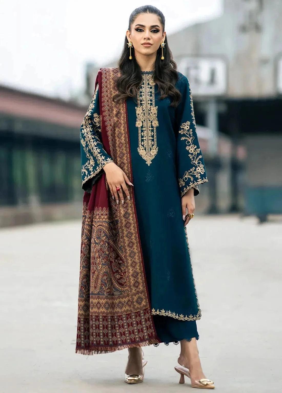Pure Lawn 3PC Embroidered Suit - Image 1