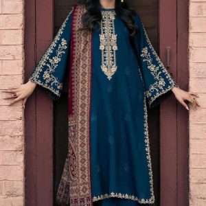 Pure Lawn 3PC Embroidered Suit - Image 2